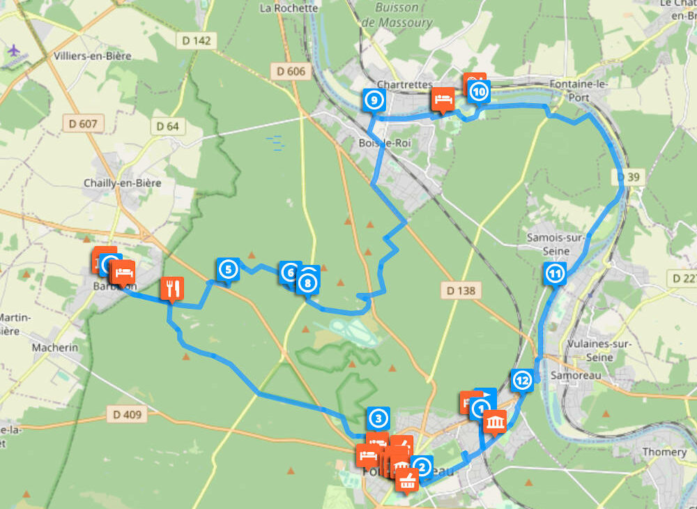 foret fontainebleau velo itineraire