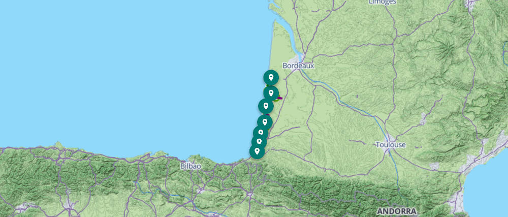 itineraire traversee landes velo