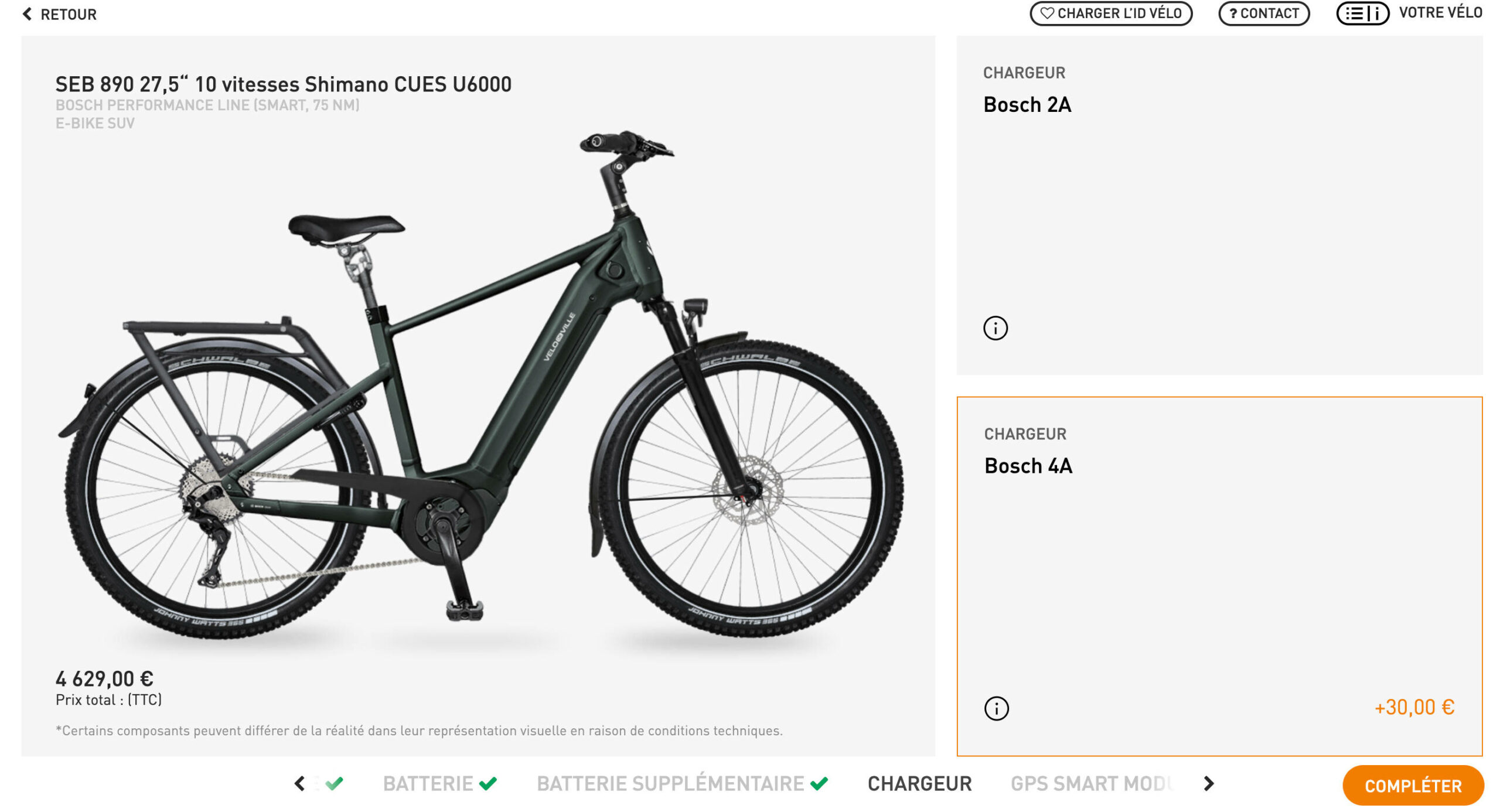 configuration velo de ville