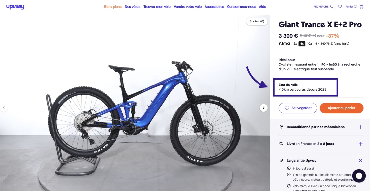velo giant reconditionne
