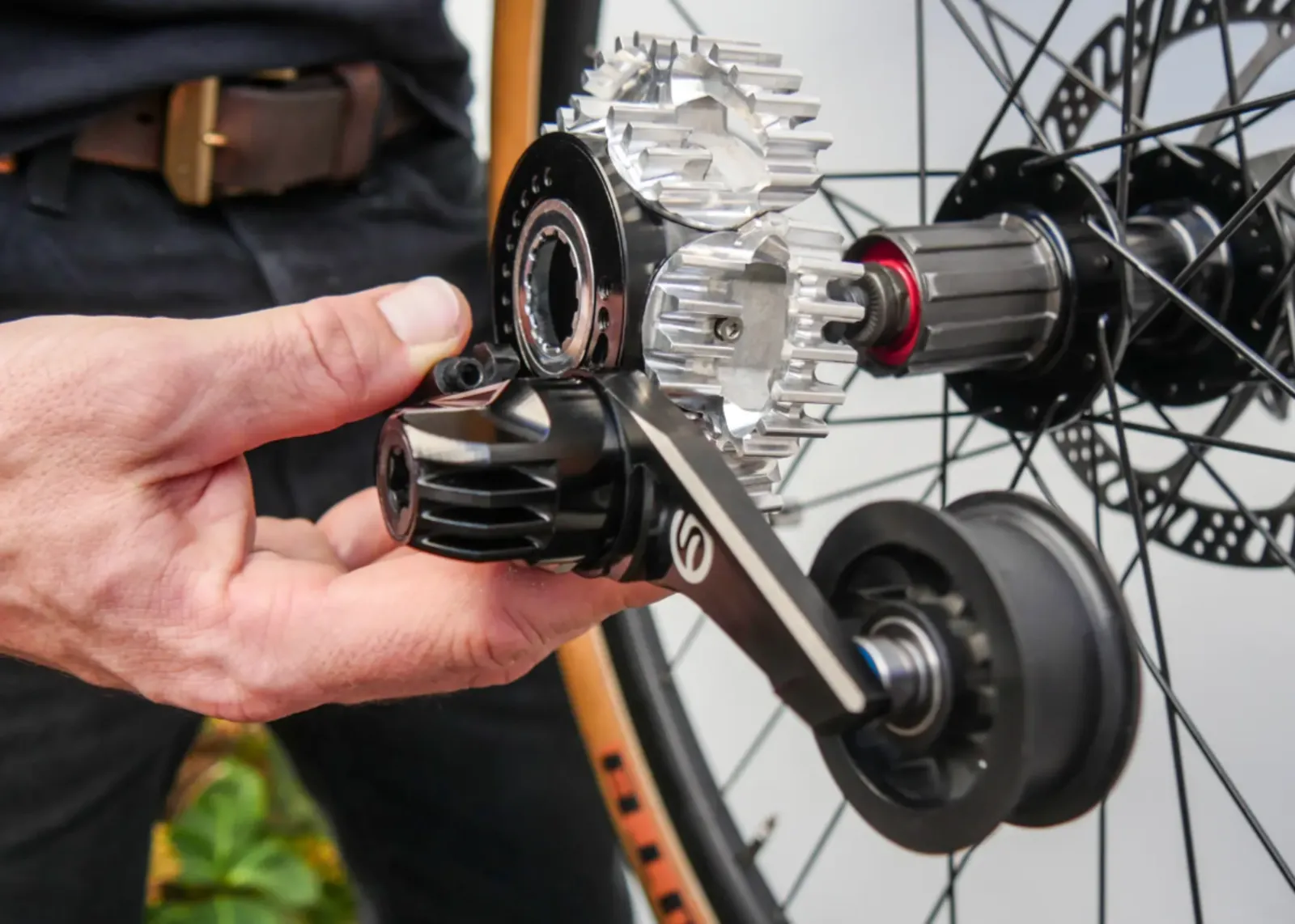 derailleur arriere transmission courroie shift drive system