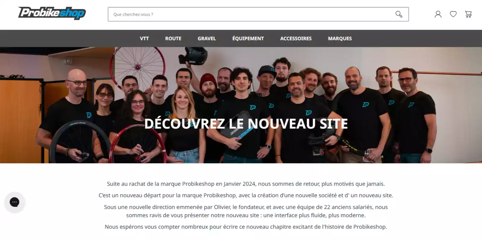 probikeshop site internet staff